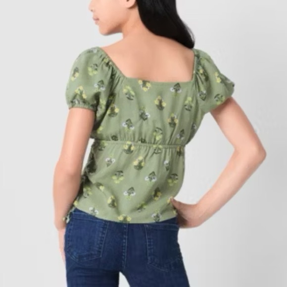 Thereabouts Little & Big Girls Square Neck Short Sleeve Blouse - Picture 5 of 5